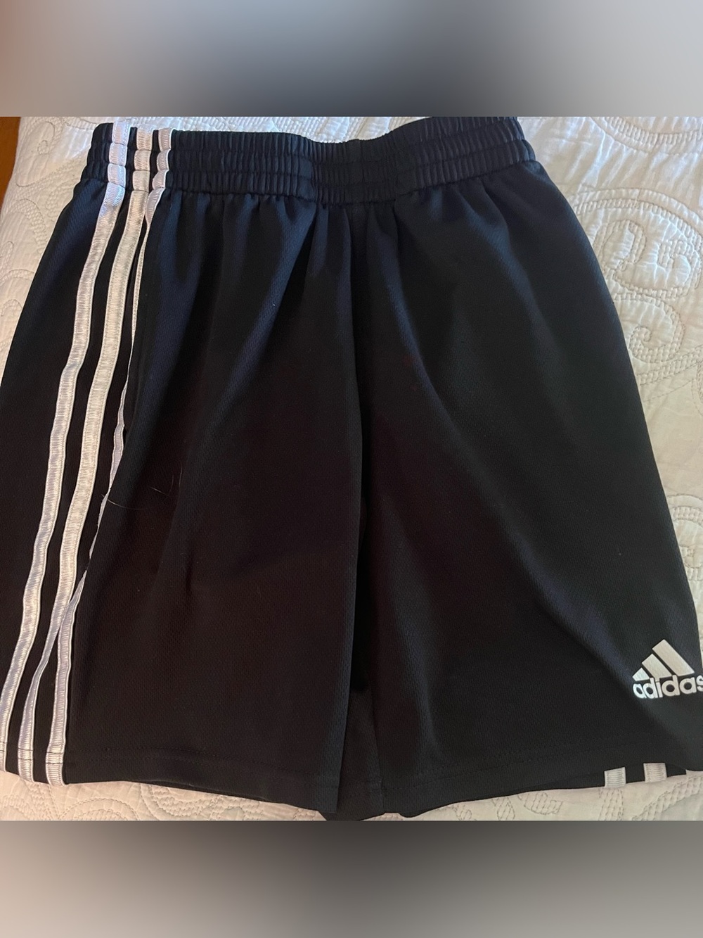 ⚽️ Adidas Black Athletic Shorts with Subtle White Logo | Boys Size M (10/12)